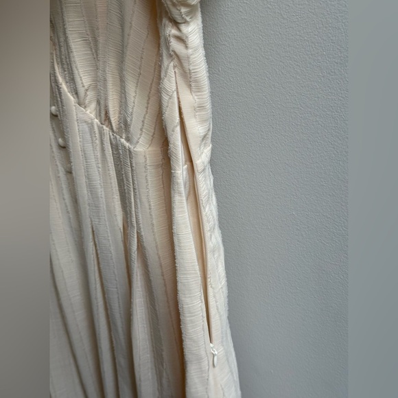 NEW Morning Lavender Valerie Buttoned Midi Dress Cream Women 1X Boho Cottage - Picture 12 of 13